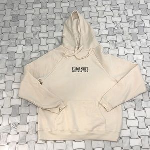COPY - New Taylor Swift The Eras Tour Beige Hoodie with Official Merch Bag.